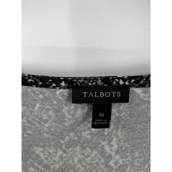 Talbots Women's Faux Wrap Dress V Neck Belt‎ Python Snakeskin Size Medium - Picture 3 of 6